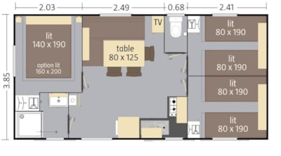 Mobile-home CONFORT 29m² - 3 bedrooms — 7