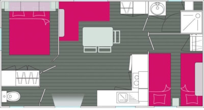 Mobile-home CONFORT 27m² - 2 bedrooms — 7