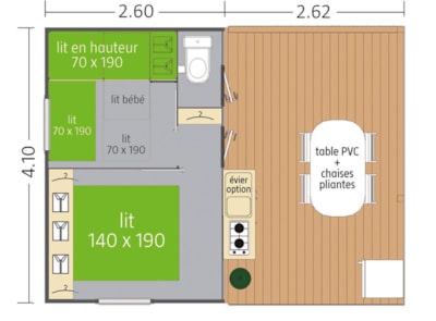 Cabane Tithome 19m² - 2 chambres — 6