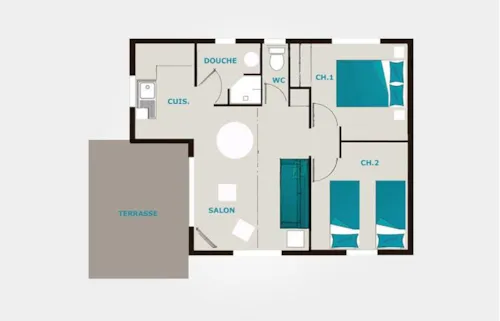 Accommodation - Chalet Savoyard - image n°10 - Camping Champ Tillet