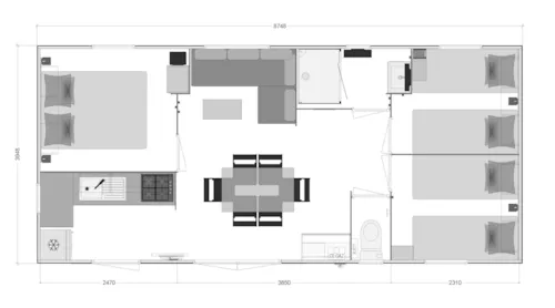 Accommodation - Mobile Home Bahia Trio - image n°10 - Camping Champ Tillet
