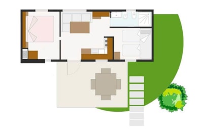Mobilhome Italia Plus - 24m² - 2 bedrooms