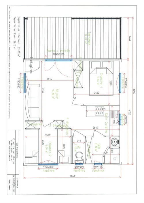 Location - Lodge Chalet Twin 65M²+35M² - image n°10 - Camping Chadeyron