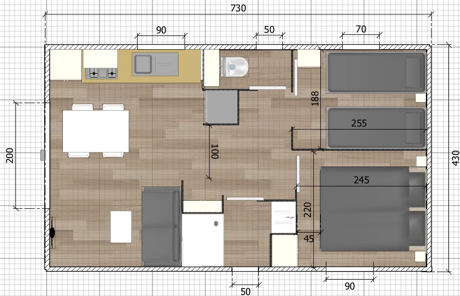 Accommodation - Premium Mobile Home With View And Air Conditioning 2 Bedrooms 4 People - Camping Chadeyron