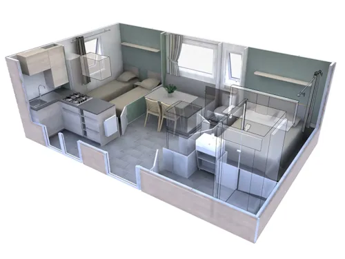 Location - Mobil Home Iris - image n°9 - Camping de la Claysse