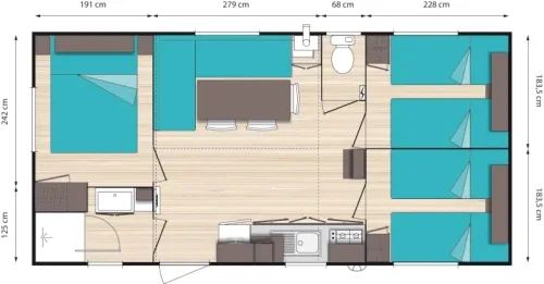 Location - Cottage *** 3 Chambres - image n°3 - YELLOH! VILLAGE - DOMAINE DE L'ESQUIRAS