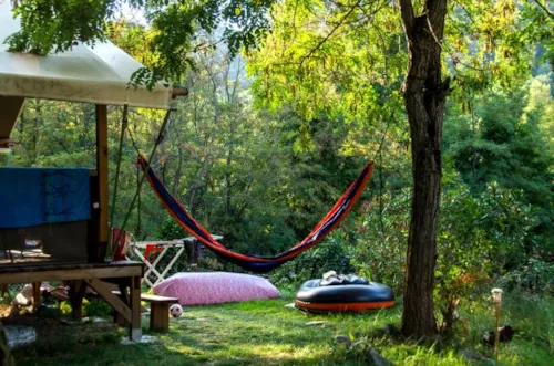 Accommodation - Chalet Lodge Kenya 34M² Vue Riviere  Cuisine Et Salle De Bains - image n°2 - Camping MAUI
