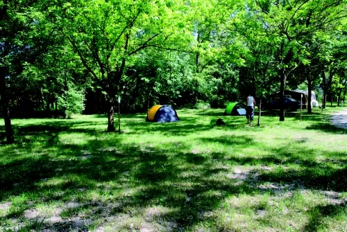 Kampeerplaats(en) - Standplaats Voor 1 Persoon Met 1 Tent Of Caravan, 1 Auto Of 1 Motor Pitch For 1 Person With 1 Tent - image n°2 - Camping Les Rives d'Auzon