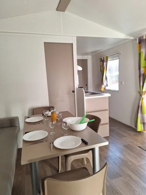 Accommodation - Mobil-Home Confort1/5 Climatisation  Flammingo / Wynn - image n°3 - Camping Les Rives d'Auzon