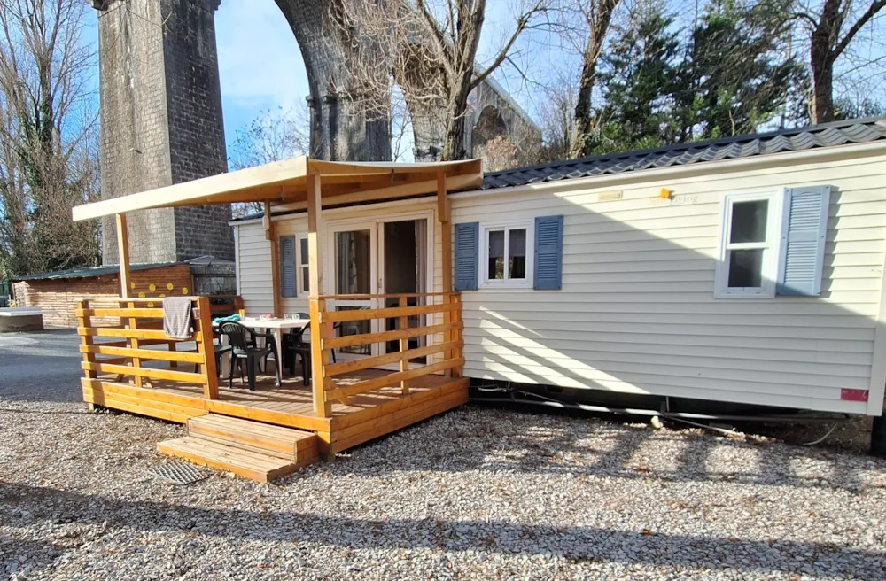 Accommodation - Mobil-Home 6 Pers Climatisation   Rivera / Mgm - Camping Les Rives d'Auzon