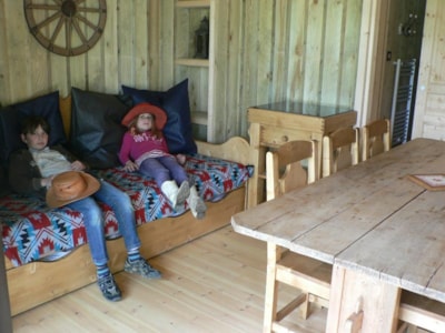 Wooden cabin fisherman