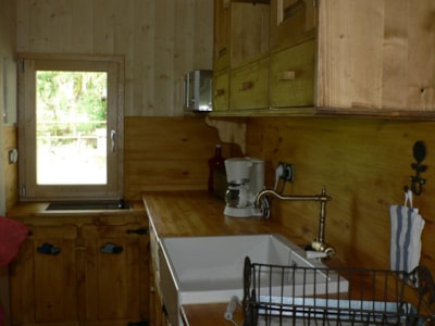 Wooden cabin fisherman