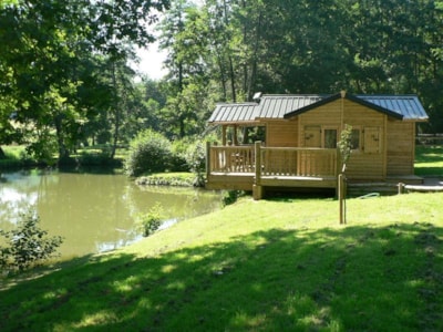 Wooden cabin fisherman