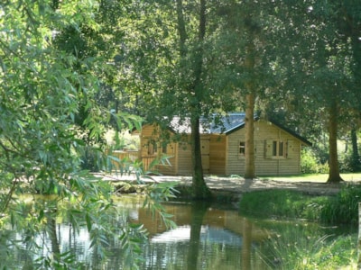 Wooden cabin fisherman