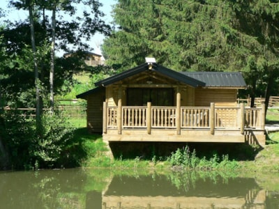 Wooden cabin fisherman