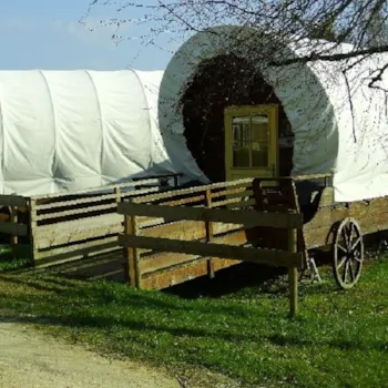 Mietunterkunft - Planwagen Pionnier, Behindertengerecht - Les Etangs du Moulin