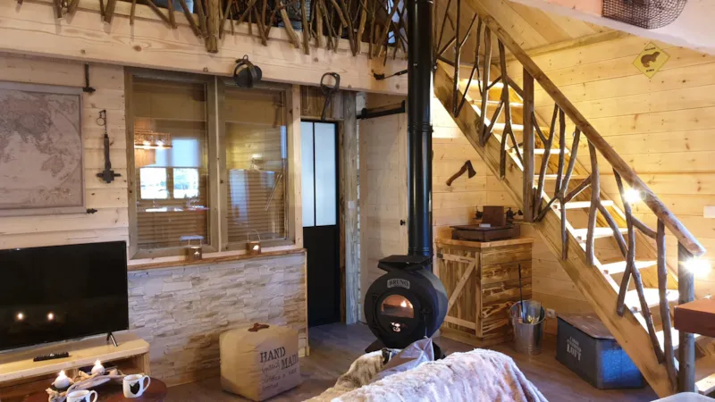 Cabane Du Castor (Sauna,Douche,Baignoire,Poêle À Bois)