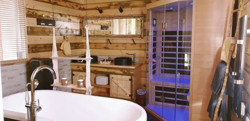 Cabane Du Castor (Sauna,Douche,Baignoire,Poêle À Bois)