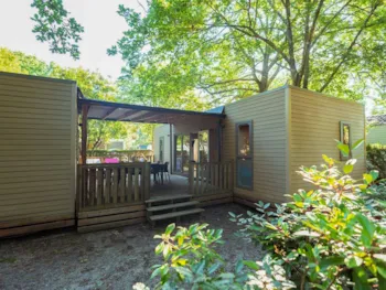 Mietunterkunft - Mobilheim Premium - 4 Schlafzimmer - 3 Badezimmer - Klimaanlage - 2 Module - Camping Le Tedey