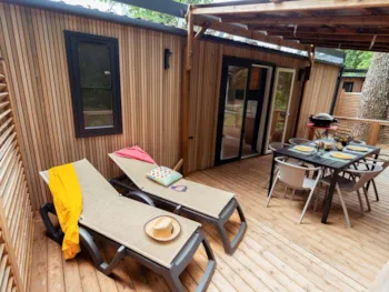 Mietunterkunft - Mobilheim 4 Trèfles - 3 Schlafzimmer - Klimaanlage - Camping Le Tedey