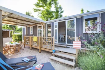 Mietunterkunft - Cottage **** Provencal 2 Schlafzimmer / 2 Badezimmer (Klimaanlage) - Camping Sandaya Riviera d'Azur