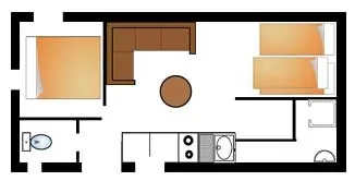 Mobilhome : 2 Chambres,