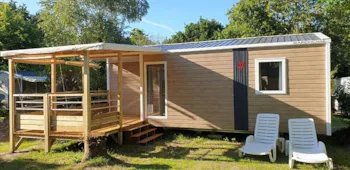 Mietunterkunft - Lodge Premium + Überdachte Terrasse - Camping Les Parcs