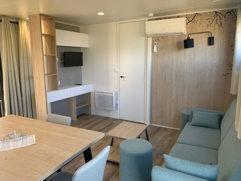 C- Mobil-Home Méditerranée Confort Climatisé 2 Chambres 1/4 Pers.