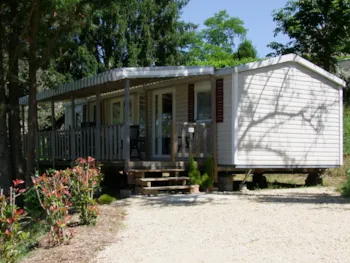 Mietunterkunft - Mobilheim 3 Schlafzimmern - 2 Badezimmern Apollon Riviera 40 M² - 18 M² Überdachte Terrasse - CAMPING LA BASTIDE
