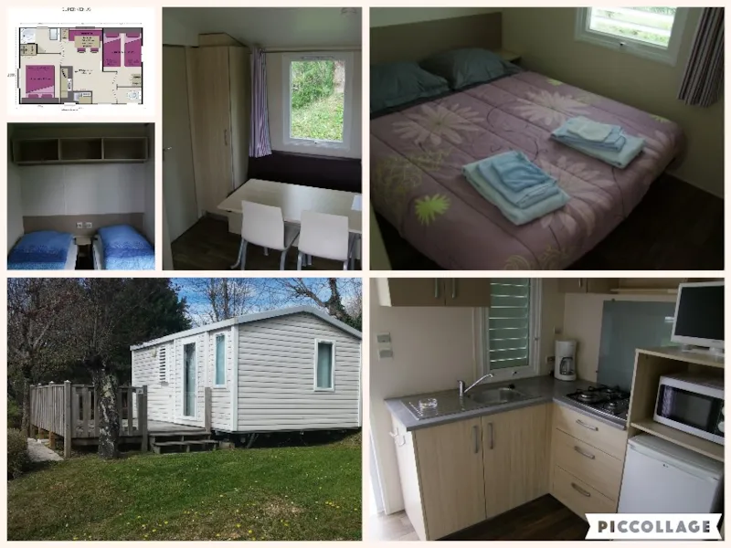 Mobile Home 2 Chambres 4 Couchages Avec Sanitaires - 23 À 29 M²