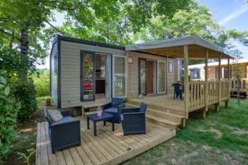 Mietunterkunft - Grand Large - 2 Chambres - 30 M2 (+Terrasse Semi Couverte De 22.5 M2) 4 Personnes - Camping Le Bosquet