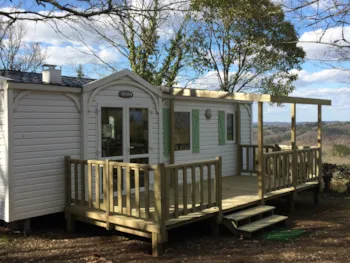 Mietunterkunft - Mobilheim Bali 1 - 2 Schlafzimmer Terrasse - - Camping Le Daguet