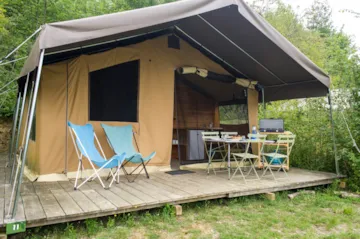 Accommodation - Sweet Wood & Canvas Tent + - Huttopia Sarlat