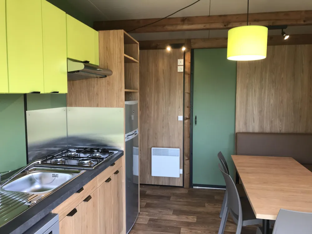 Location - Chalet Ottawa (6 Pers) 3 Chambres-Tv-Clim- Lave Vaisselle-Transat- Terrasse Couverte - Camping La Peyrugue