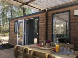 Alojamiento - Mobil Home Nirvana  3 Habitaciones - Lavavajillas - Aire Acondicionado - Terraza - Camping La Peyrugue