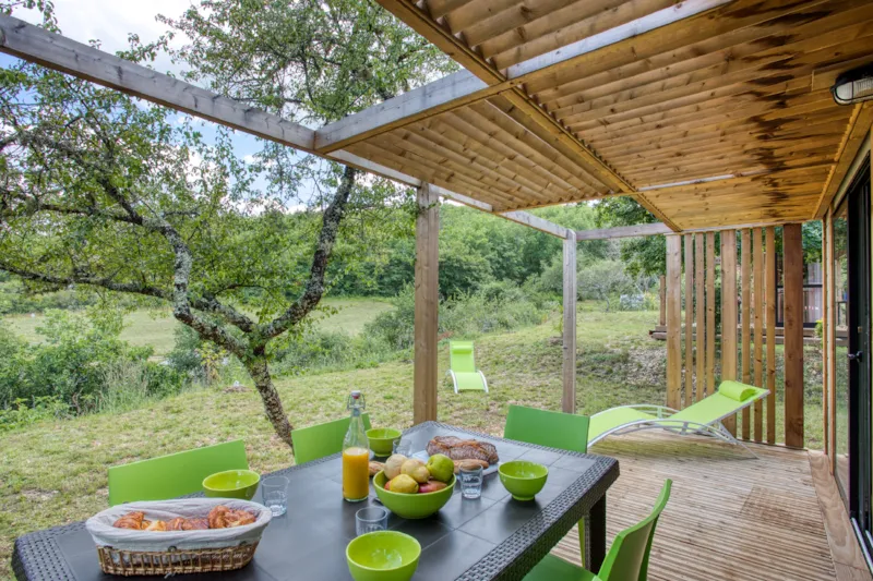 Chalet Ottawa (6 Pers) 3 Chambres-Tv-Clim- Lave Vaisselle-Transat- Terrasse Couverte