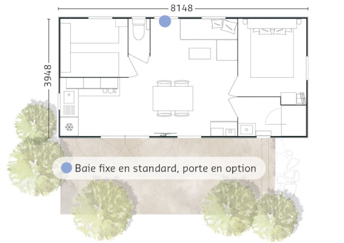 Cottage Bahia (4 Pers) 2 Chambres-Tv-Climatisation-Lave Vaisselle-Terrasse Couverte Avec Banquette