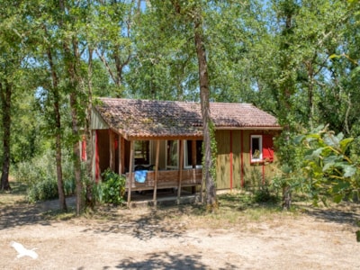 BIEN-ÊTRE chalet suitable for people with reduced mobility - 2 bedrooms - Air conditioning - Covered terrace