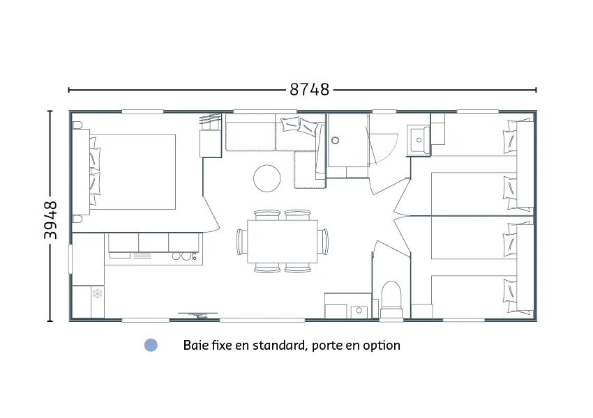Location - Cottage Perigord - 3 Chambres -Clim -Lave Vaisselle-Terrasse Couverte Avec Banquette - Camping La Peyrugue