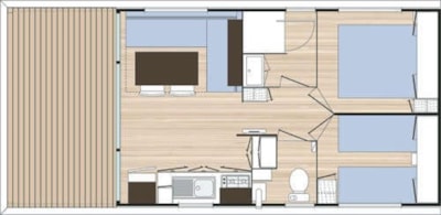 OHARA MOBILE HOME, VIEW OF THE POOL AND VALLEY (160 CM BED) — 9