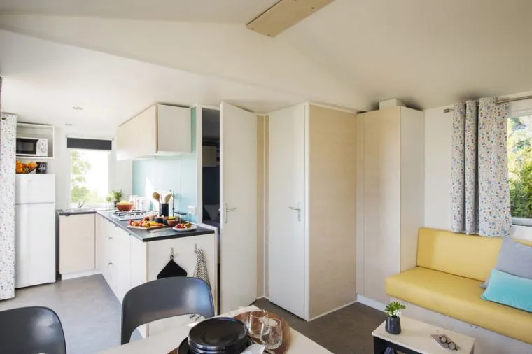 Mietunterkunft - Mobilheim Premium 2 Schlafzimmer - Camping Paradis l'Escapade