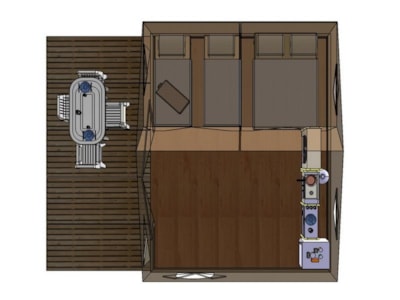 Tente Trappeur 20 m² / 2 bedrooms - without toilet blocks — 5
