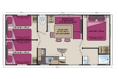 Mobilhome Panorama 29.7m² / 3 bedrooms - sheltered terrace — 6