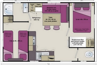 Mobil home Bambino 27.5m² / 2 bedrooms - sheltered terrace — 8