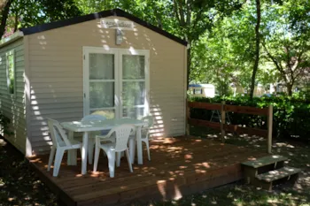 Mietunterkunft - Mobilheim Lodge - 1 Zimmer - Camping Le Pech de Caumont