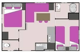 Mobil-Home Roitelet 24M², 2 Ad + 2 Enf , Terrasse Couverte