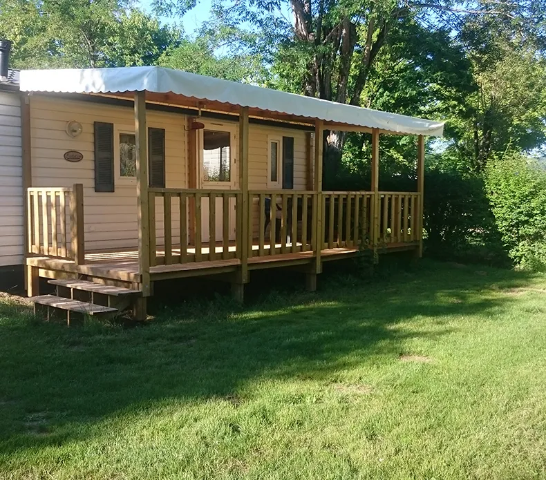 Location - Résidence Mobile Confort Avec Terrasse Couverte - Dimanche - Camping les Poutiroux