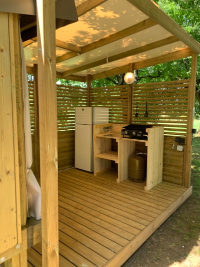 The unusual CopCamp'étoiles for 2 people on a comfortable site