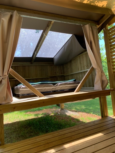 The unusual CopCamp'étoiles for 2 people on a comfortable site