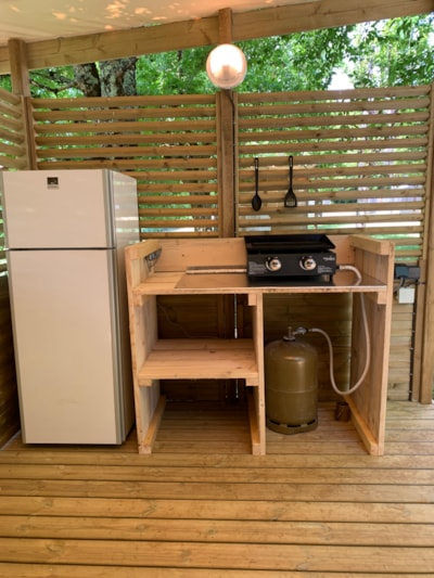 The unusual CopCamp'étoiles for 2 people on a comfortable site